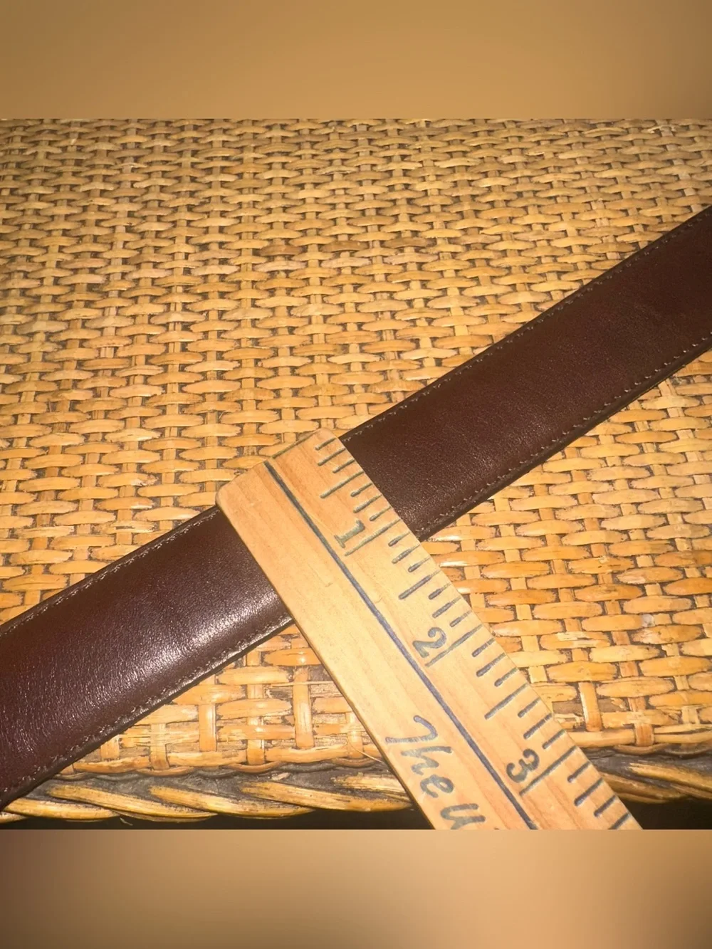 Vintage Crookhorn Vista Calf Mens Size 36 Leather Belt Brown Preppy Made In USA